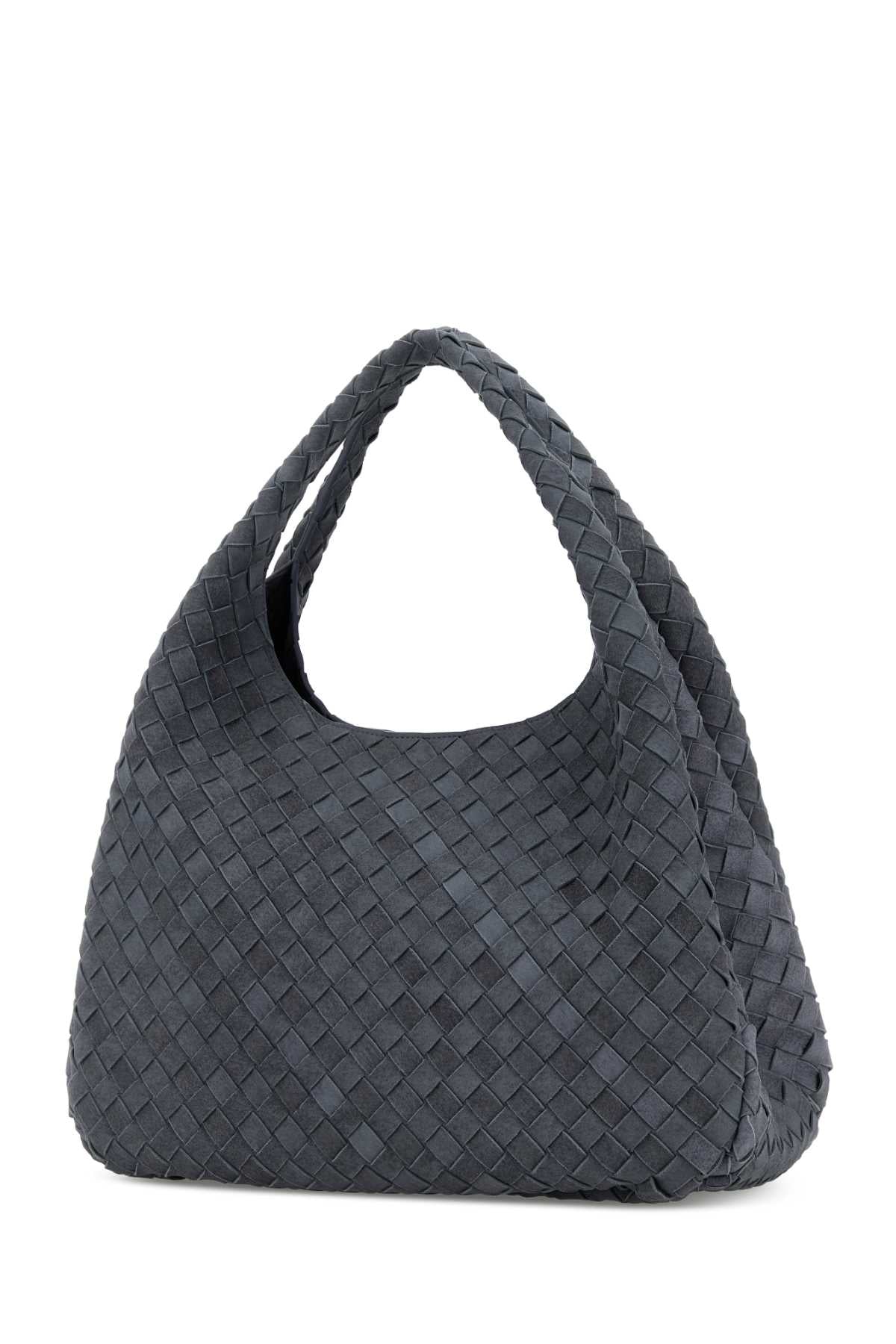 Bottega Veneta Women Air Force Blue Suede Large Campana Shopping Bag