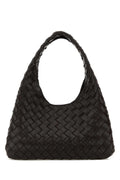 Bottega Veneta Women Dark Brown Leather Small Campana Shoulder Bag