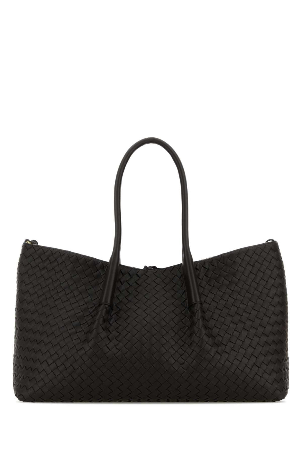 Bottega Veneta Women Black Leather Pinacoteca Shopping Bag