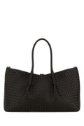 Bottega Veneta Women Black Leather Pinacoteca Shopping Bag