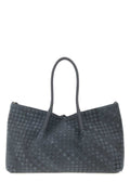 Bottega Veneta Women Air Force Blue Suede Large Pinacoteca Shopping Bag