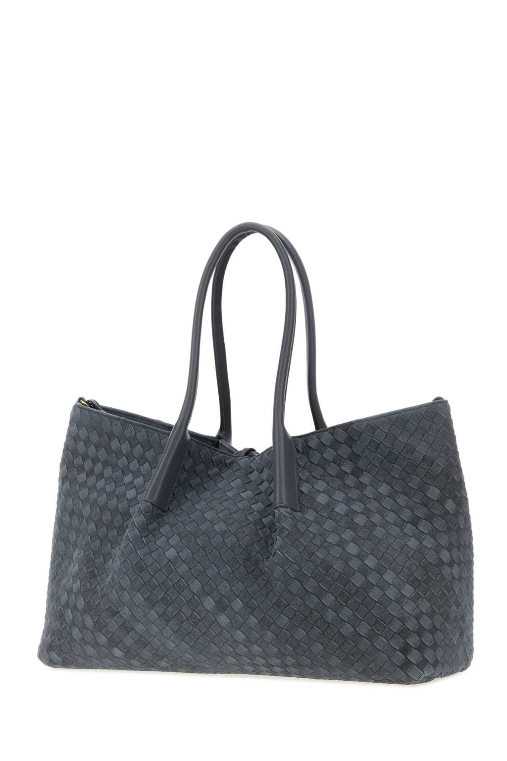Bottega Veneta Women Air Force Blue Suede Large Pinacoteca Shopping Bag