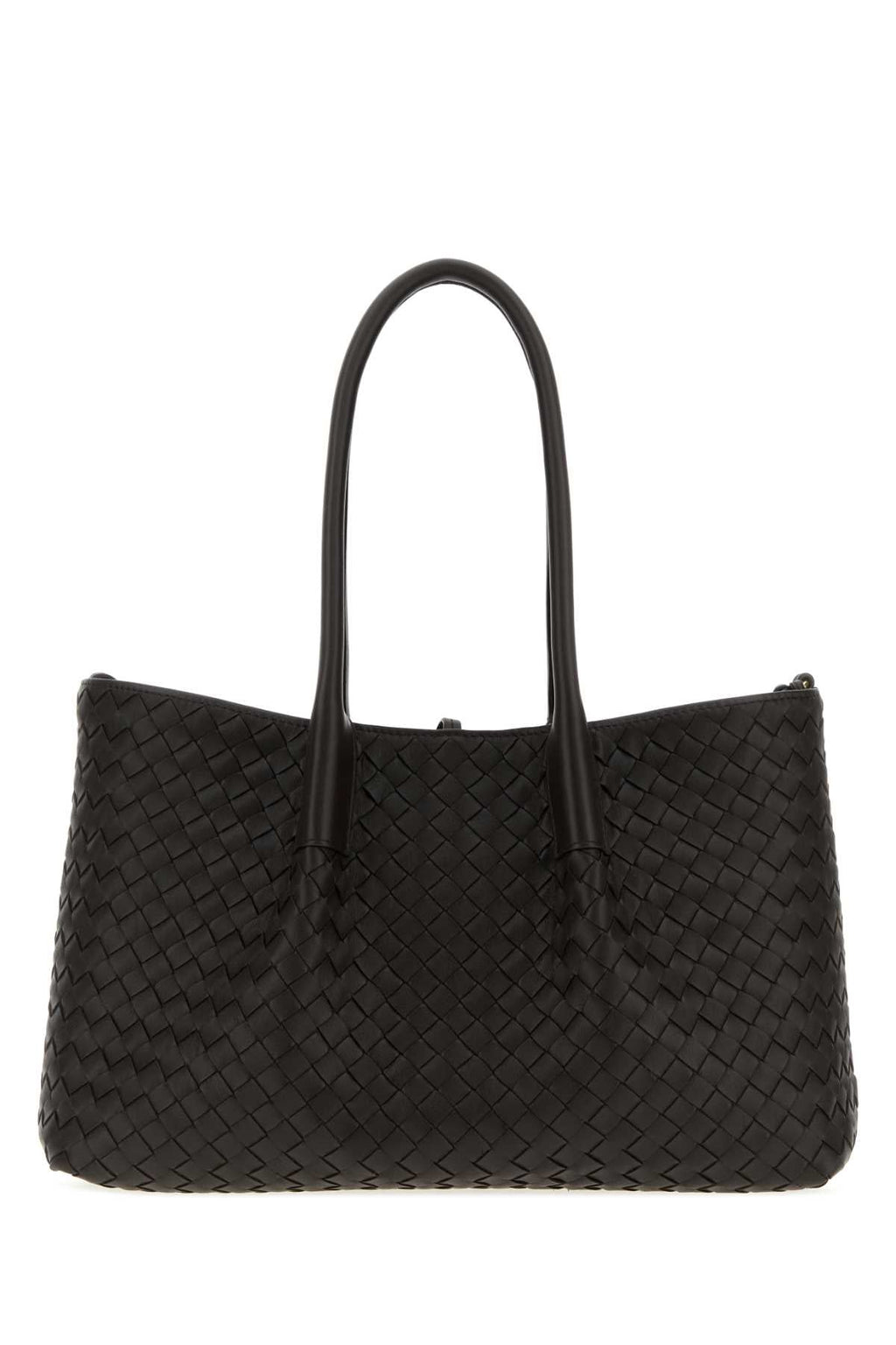 Bottega Veneta Women Dark Brown Leather Pinacoteca Reversible Shopping Bag