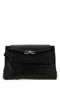 Bottega Veneta Men Black Leather Medium Andiamo Crossbody Bag