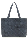 Bottega Veneta Men Air Force Blue Suede Intrecciato Shopping Bag