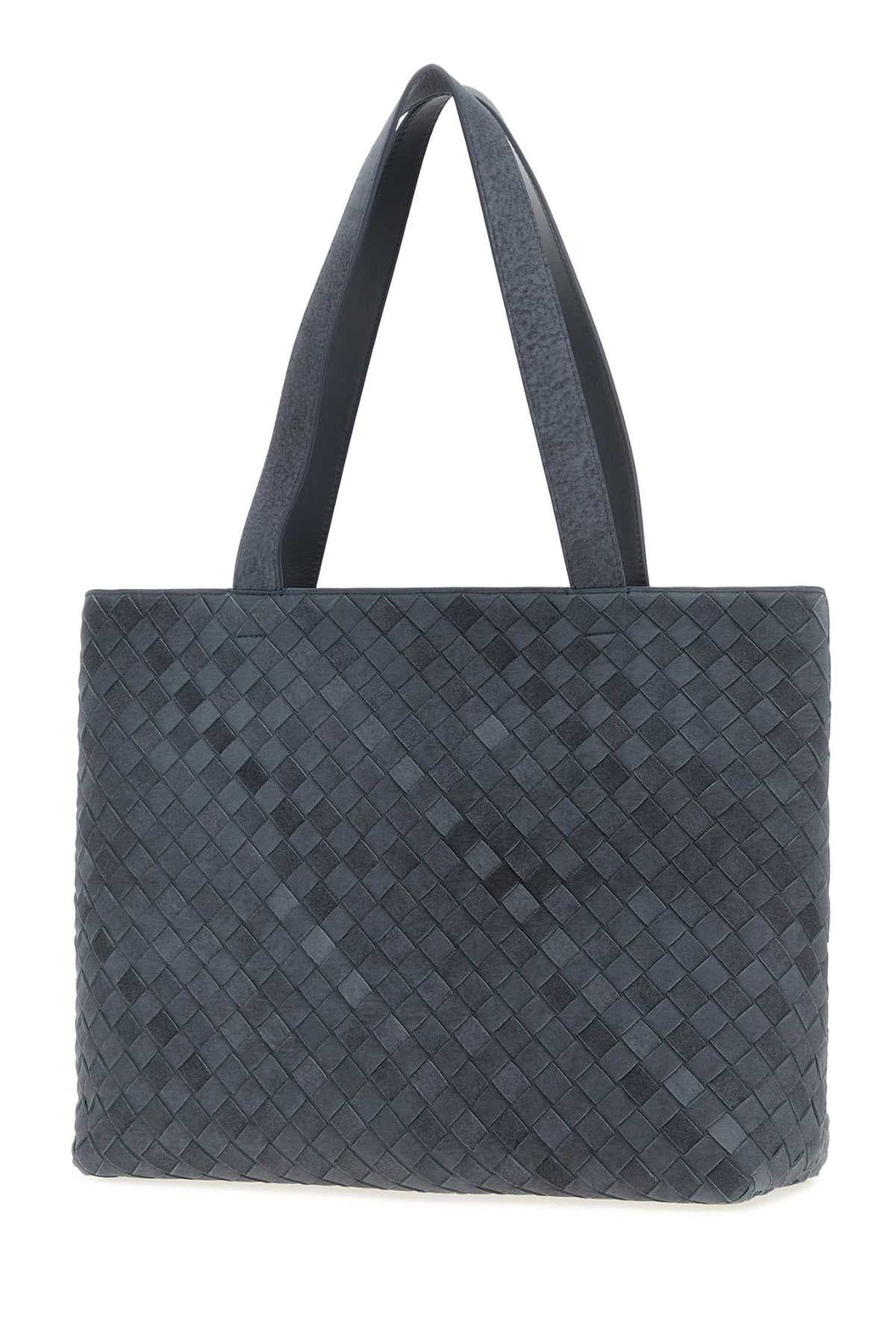 Bottega Veneta Men Air Force Blue Suede Intrecciato Shopping Bag