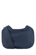 Bottega Veneta Men Air Force Blue Nappa Leather Veneto Crossbody Bag