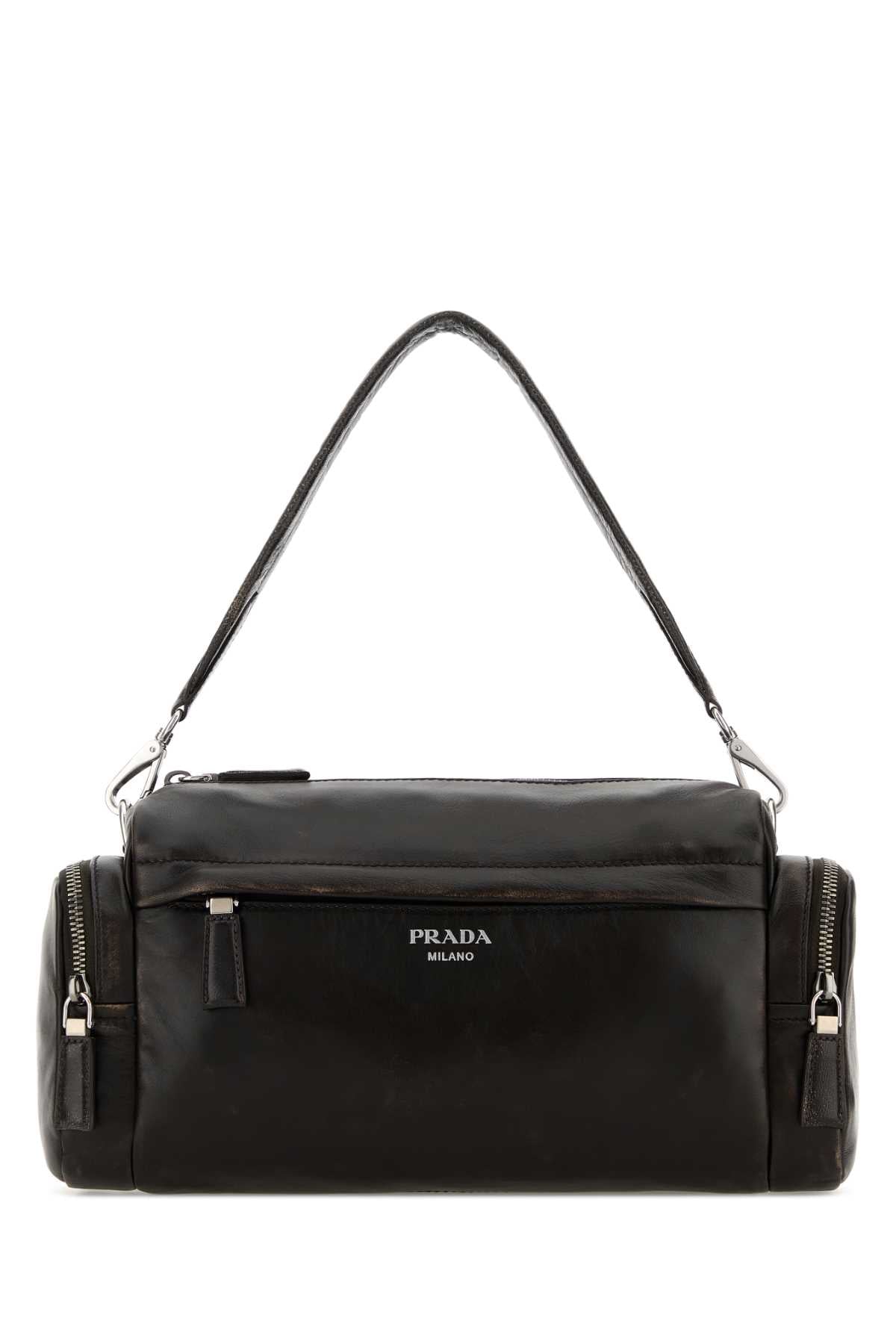 Prada Men Dark Brown Nappa Leather Crossbody Bag