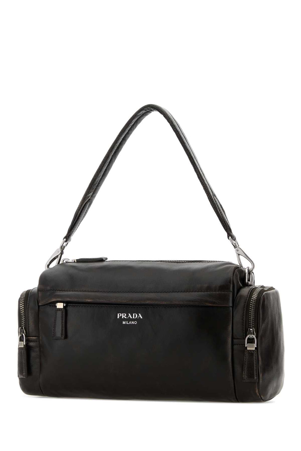 Prada Men Dark Brown Nappa Leather Crossbody Bag