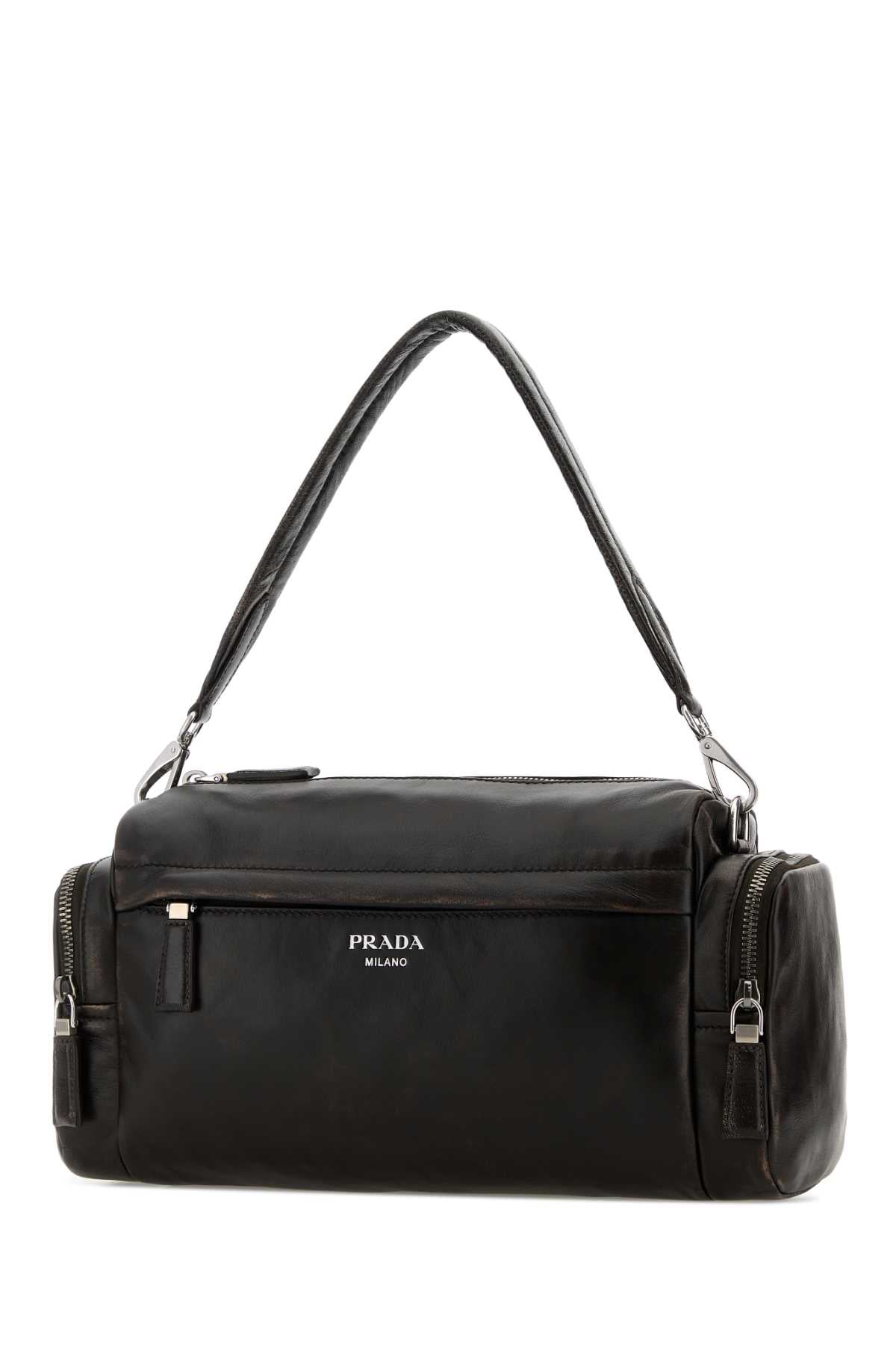 Prada Men Dark Brown Nappa Leather Crossbody Bag