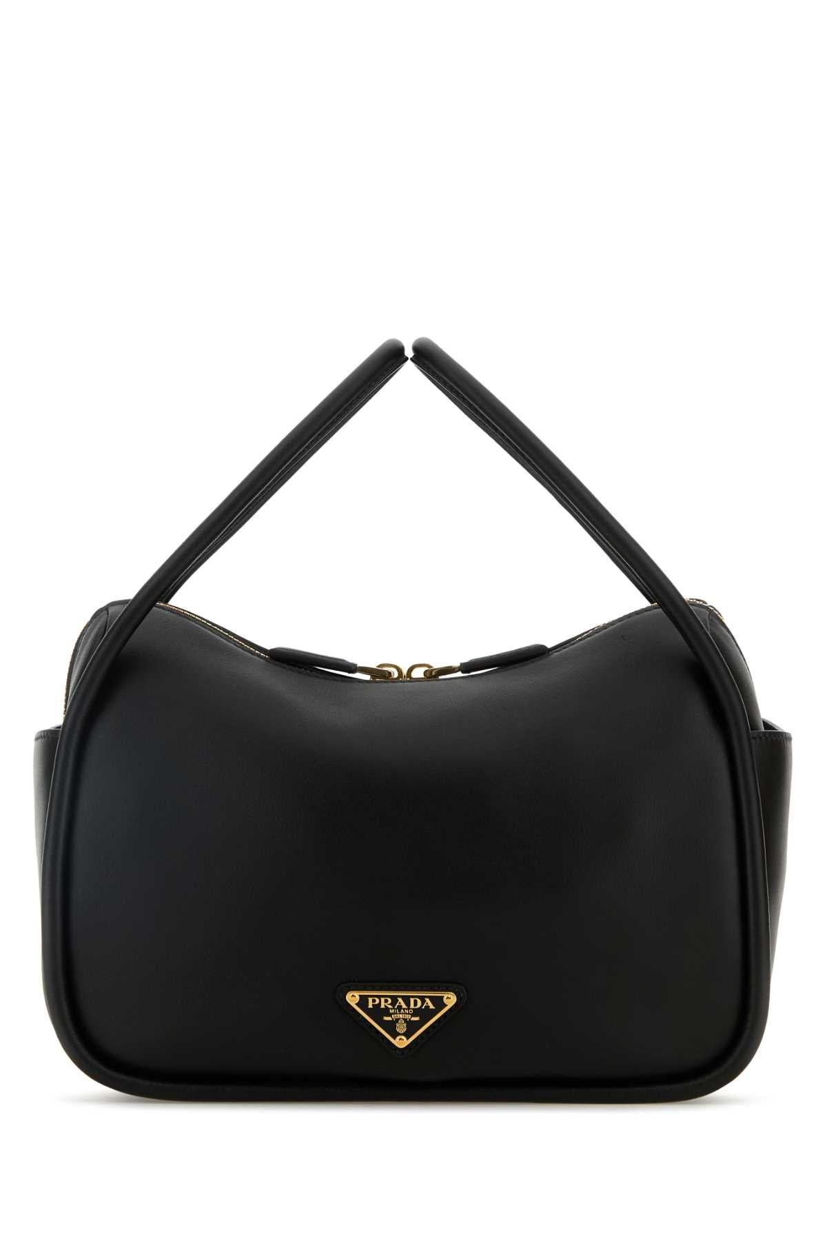 Prada Women Black Leather Handbag