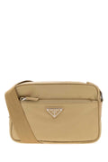 Prada Women Beige Re-Nylon Crossbody Bag