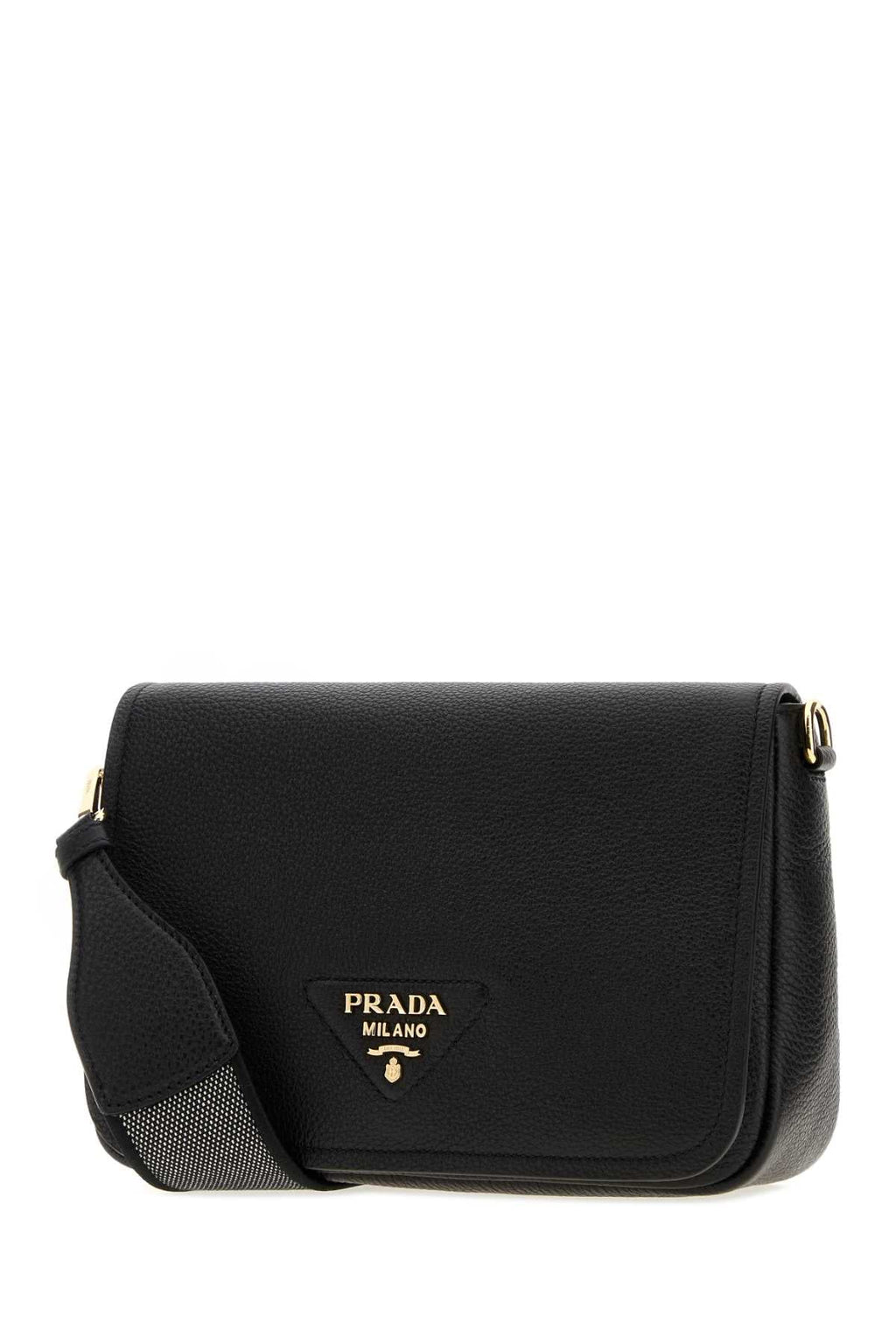 Prada Women Black Leather Crossbody Bag