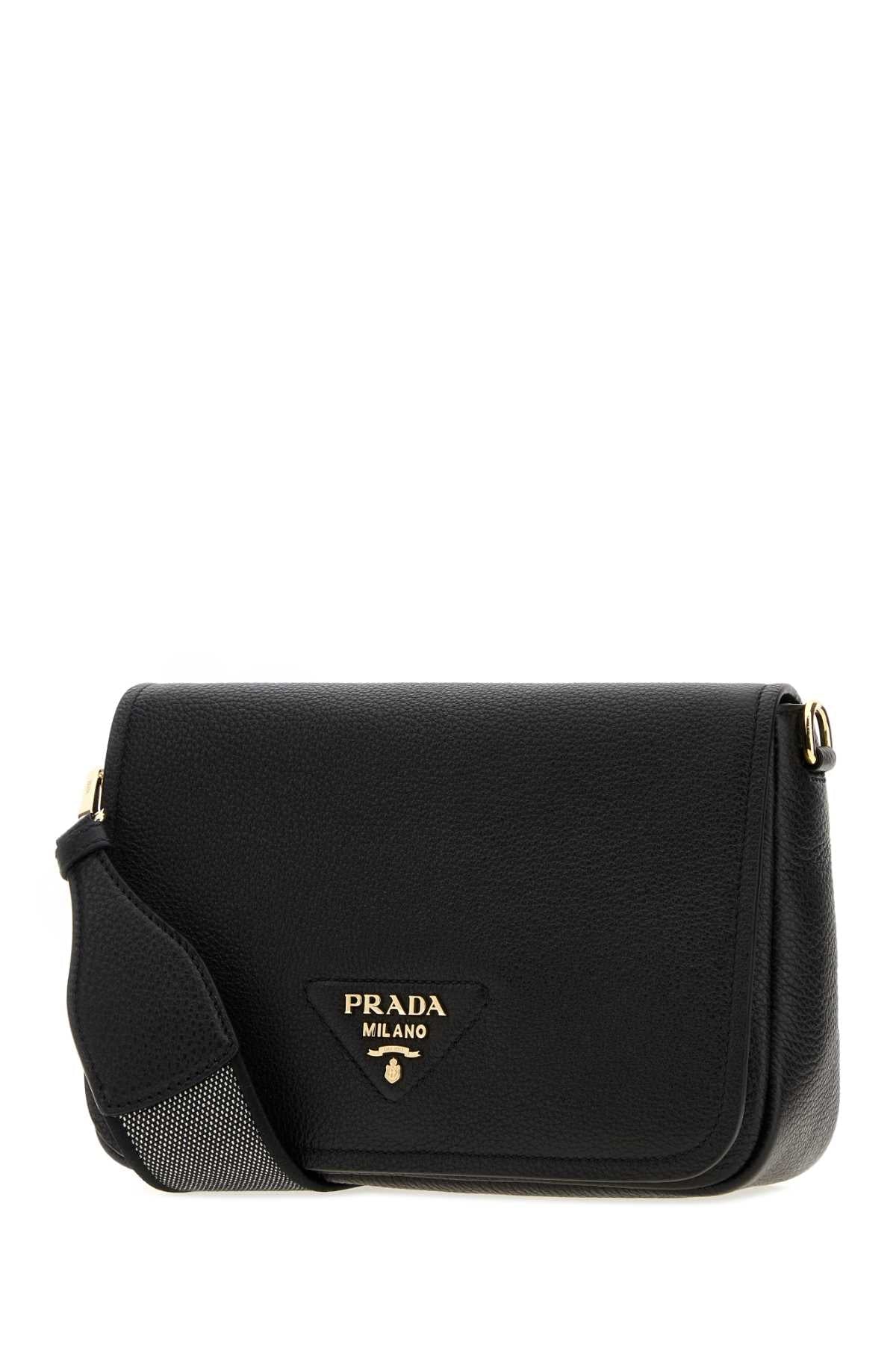 Prada Women Black Leather Crossbody Bag