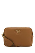 Prada Women Caramel Leather Crossbody Bag
