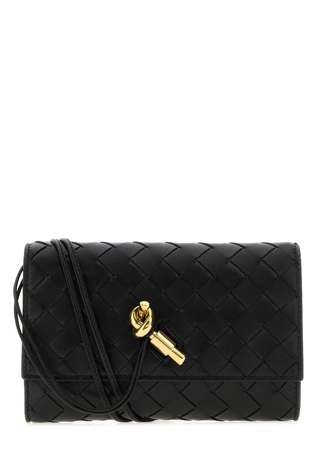 Bottega Veneta Women Black Nappa Leather Andiamo Crossbody Bag