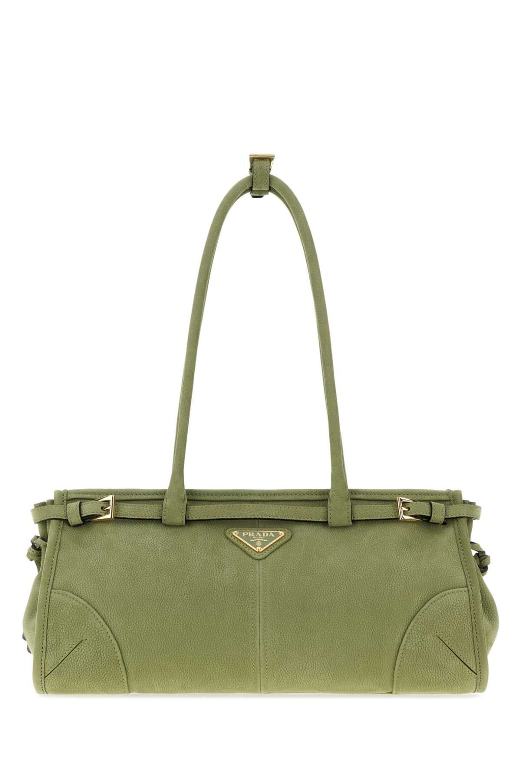 Prada Women Green Nabuk Prada Bonnie Shoulder Bag