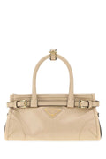 Prada Women Sand Leather Mini Prada Bonnie Handbag