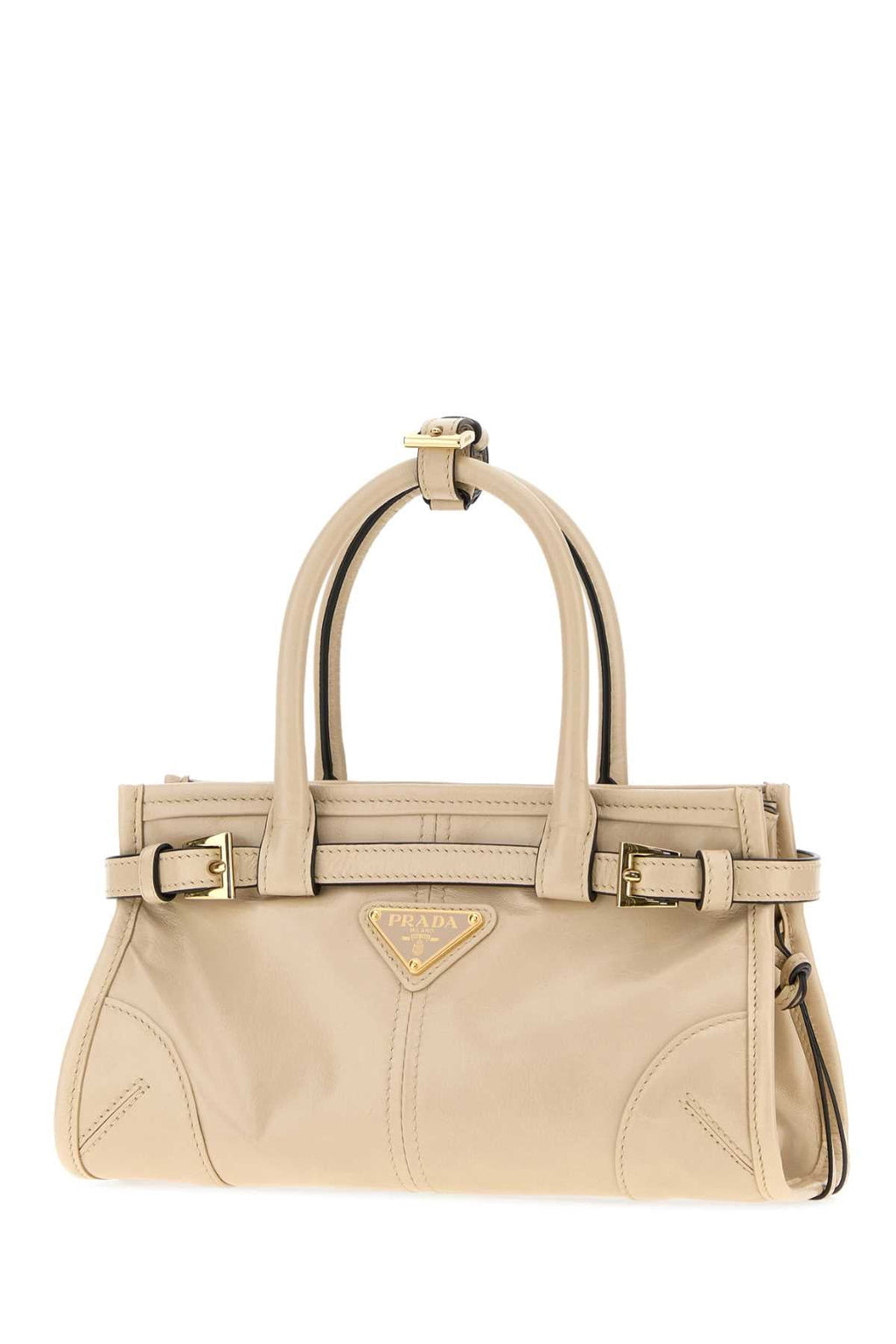 Prada Women Sand Leather Mini Prada Bonnie Handbag