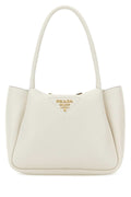 Prada Women Ivory Leather Small Handbag