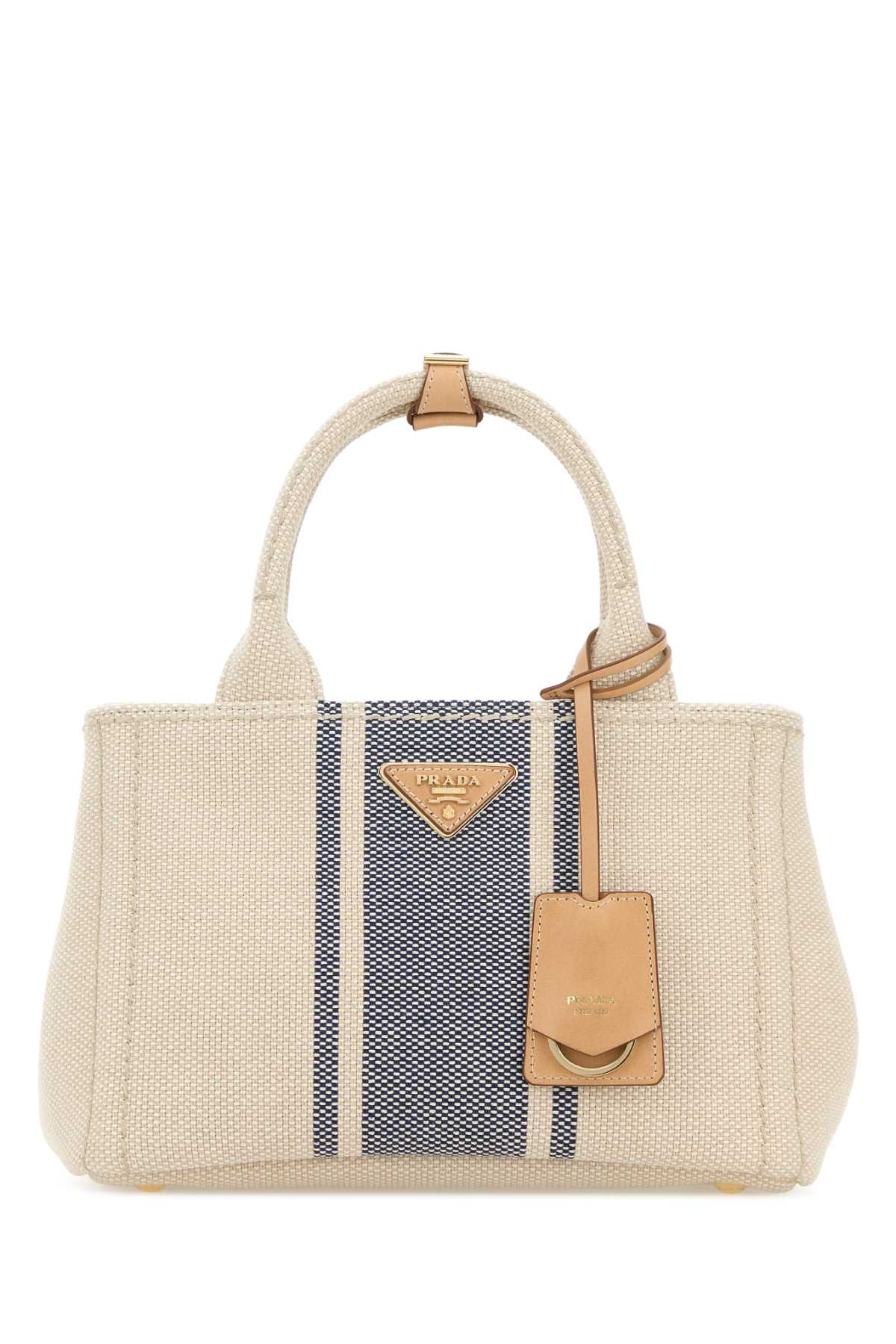 Prada Women Sand Canvas Small Prada Jardiniã¨Re Handbag