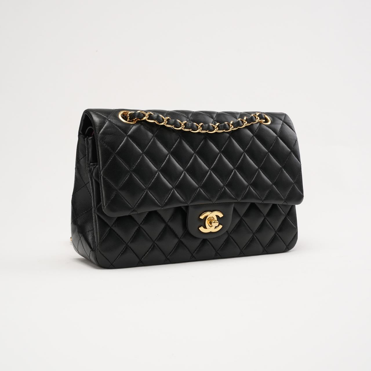 Chanel Classic Medium Double Flap Lamb Black 2017