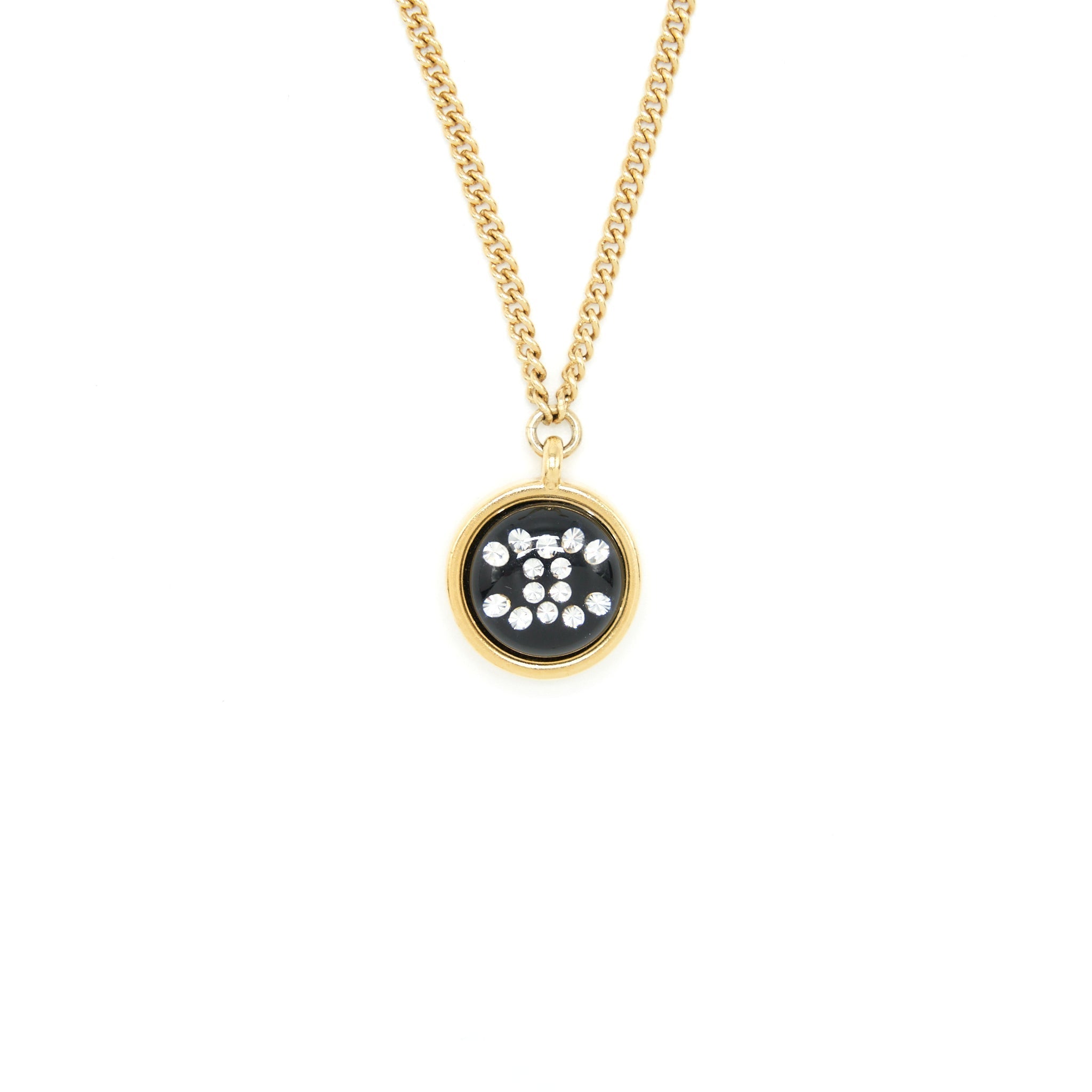 Chanel Charm Long Necklace Gold Tone