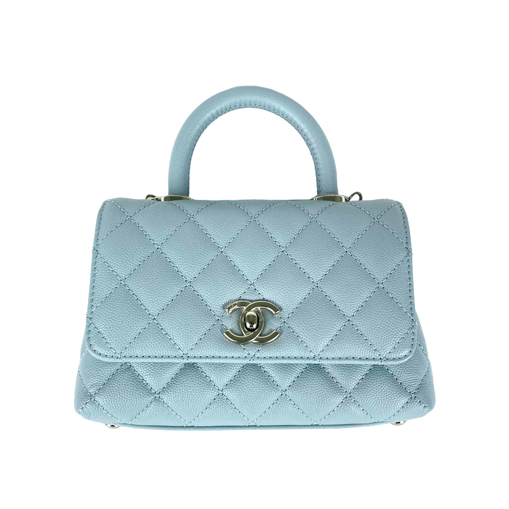 Chanel Mini Coco Handle Light Blue