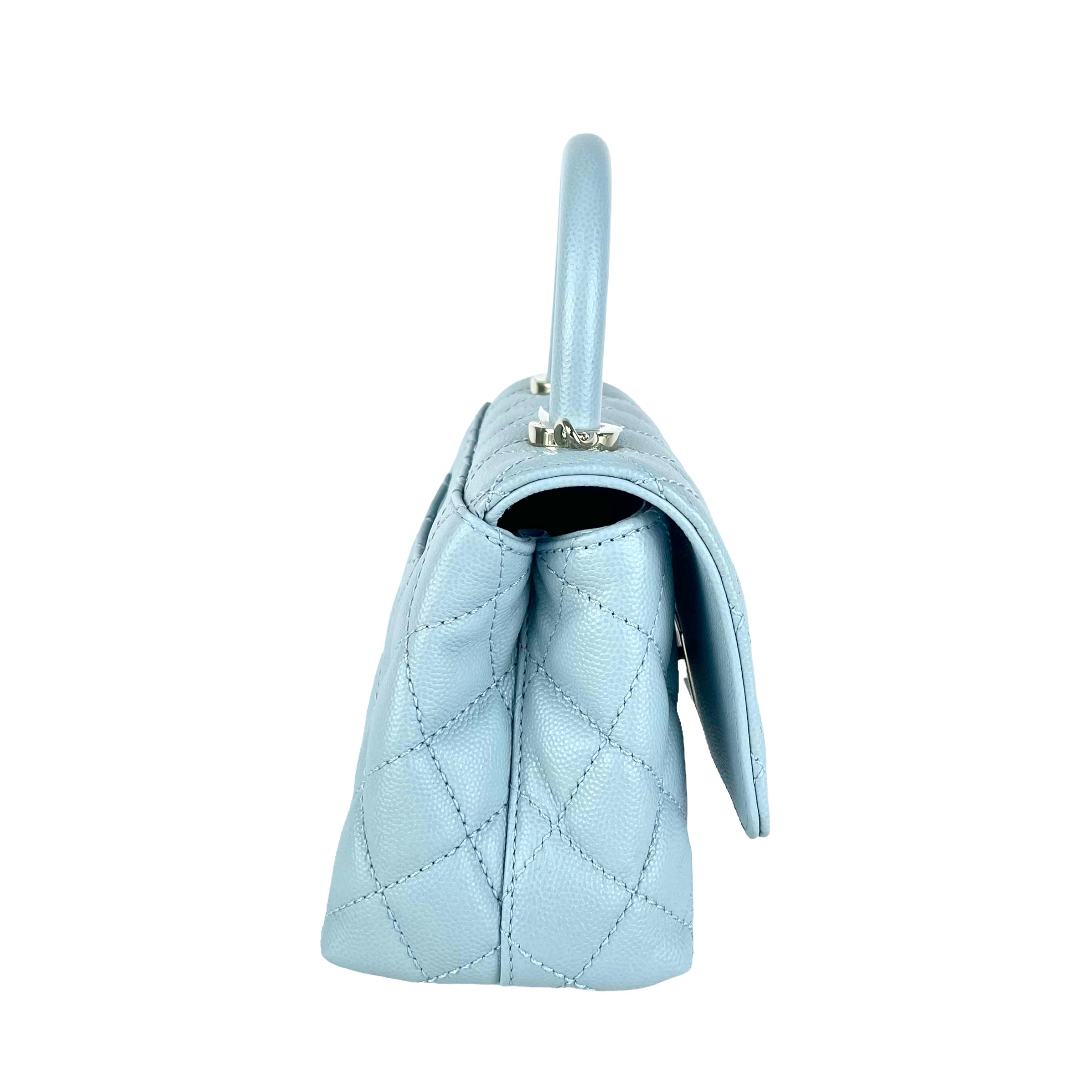 Chanel Mini Coco Handle Light Blue