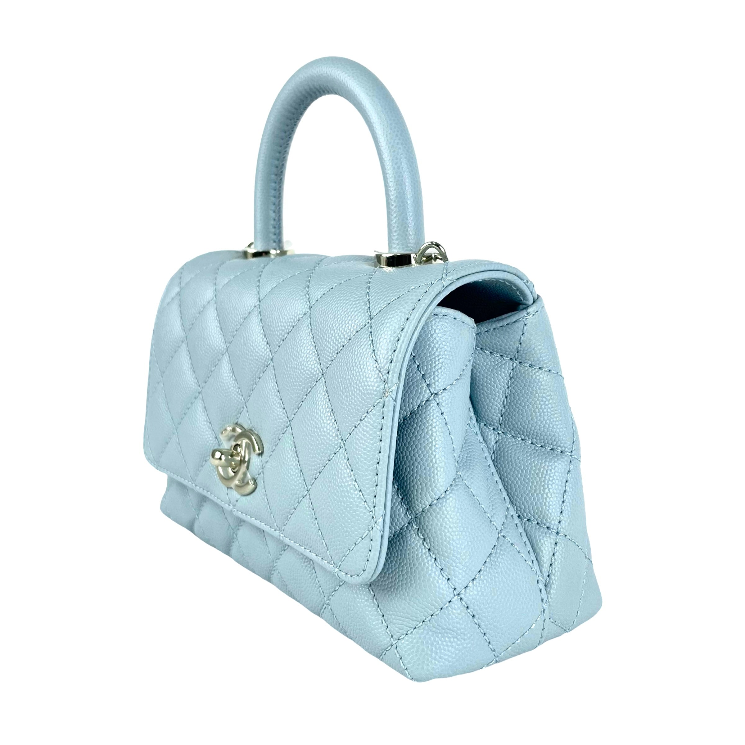 Chanel Mini Coco Handle Light Blue