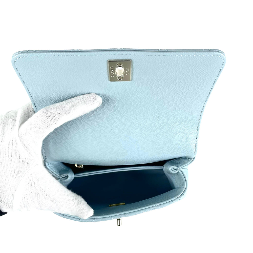 Chanel Mini Coco Handle Light Blue