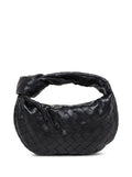 Bottega Veneta Women Black Handbag 'Mini Jodie' With Intreccio Motif In Leather Woman