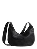 Bottega Veneta Men Bottega Shoulder Bag With Top Zip Closure And Black Leather Intreccio Motif For Men