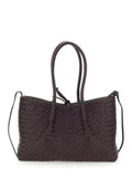 Bottega Veneta Women Bordeaux  Bag 'Pinacoteca' Medium With Intreccio Motif In Leather For Women