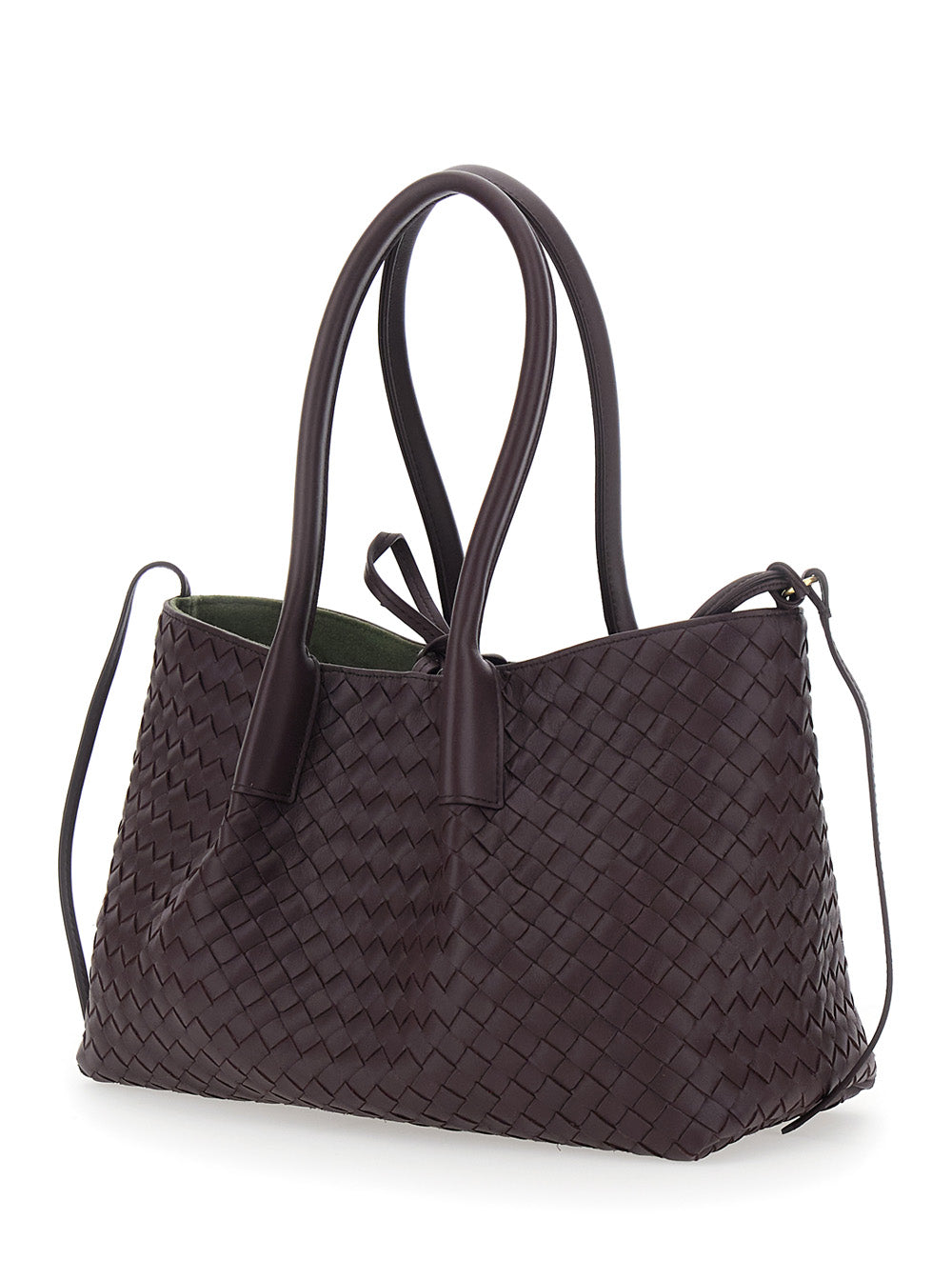 Bottega Veneta Women Bordeaux  Bag 'Pinacoteca' Medium With Intreccio Motif In Leather For Women