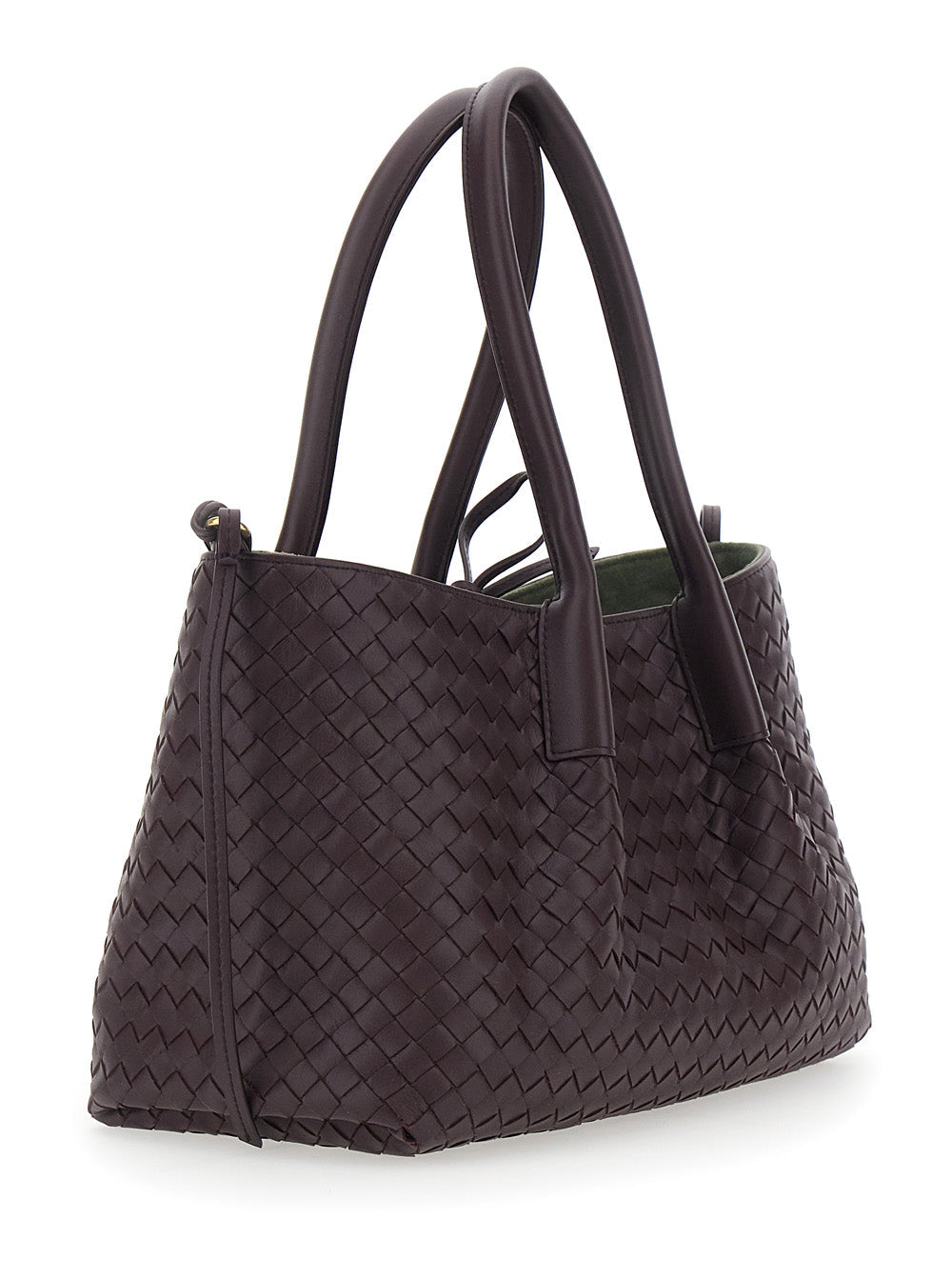 Bottega Veneta Women Bordeaux  Bag 'Pinacoteca' Medium With Intreccio Motif In Leather For Women