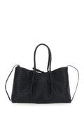 Bottega Veneta Women Black  Reversible Shoulder Bag With All-Over Intreccio Motif In Leather For Women