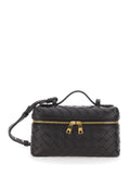 Bottega Veneta Women 'Bang Bang' Brown Crossbody Bag With Removable Strap And Intreccio Motif In Leather Forwomen