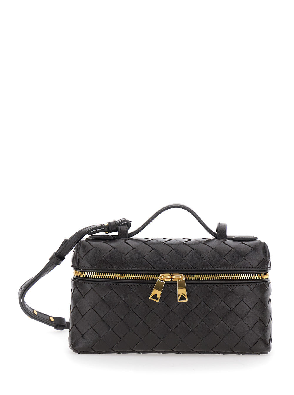 Bottega Veneta Women 'Bang Bang' Brown Crossbody Bag With Removable Strap And Intreccio Motif In Leather Forwomen