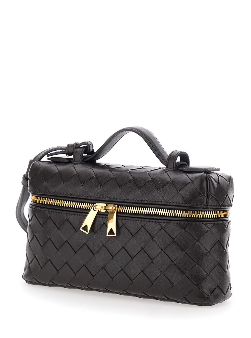 Bottega Veneta Women 'Bang Bang' Brown Crossbody Bag With Removable Strap And Intreccio Motif In Leather Forwomen