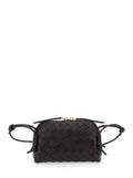 Bottega Veneta Women 'Concert' Brown Crossbody Bag With Adjustable Strap And Intreccio Motif In Suede For Women