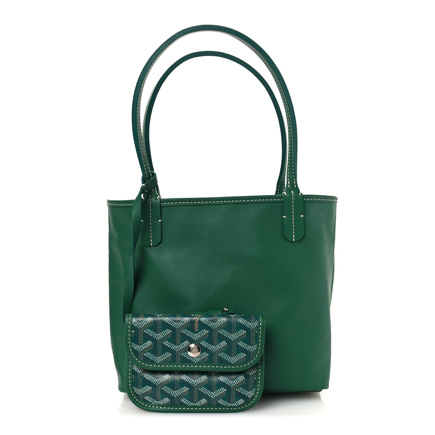 Goyardine Reversible Mini Anjou Green