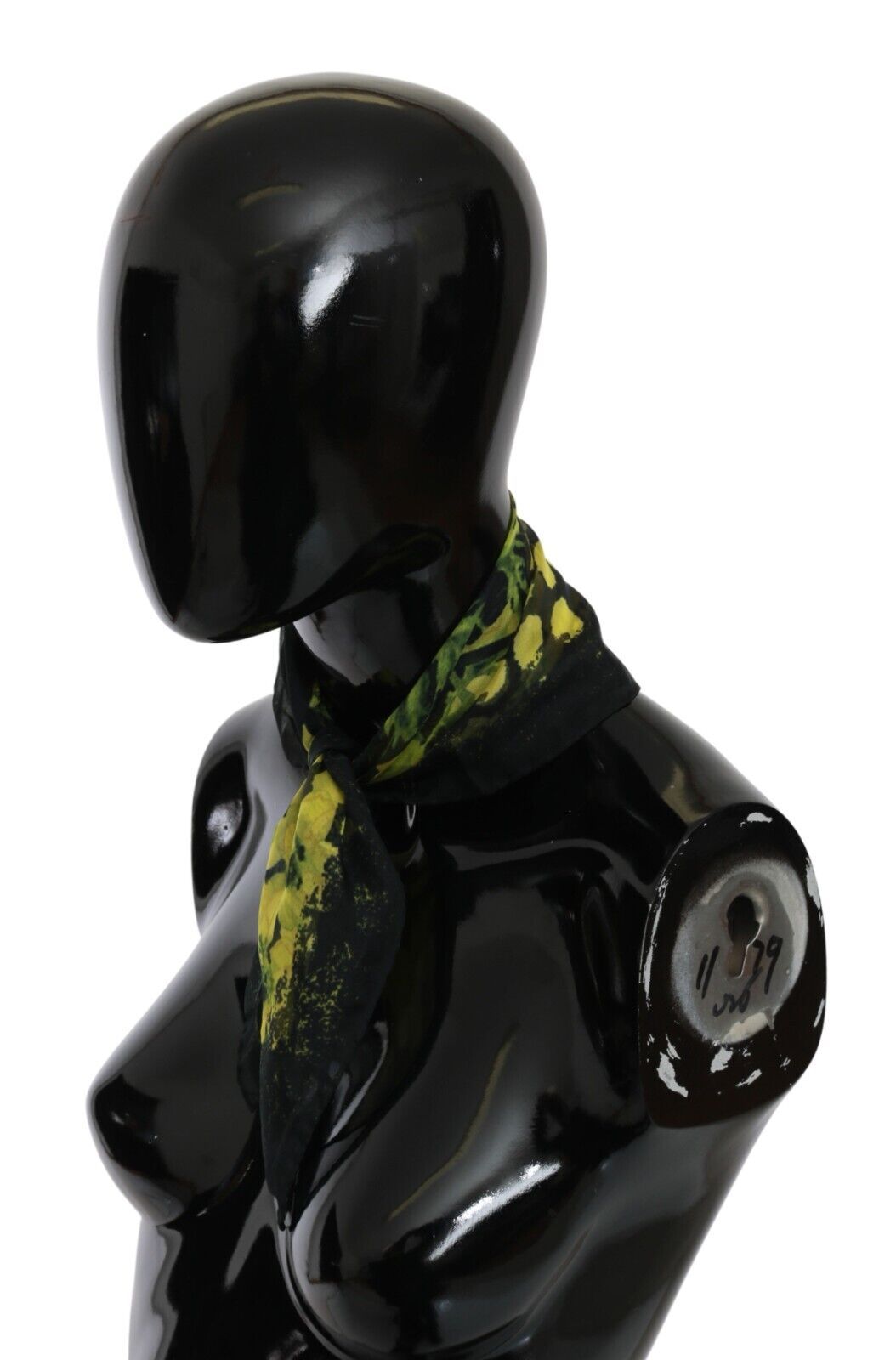 GF Ferre Black Yellow Floral Wrap Shawl Foulard Women's Scarf