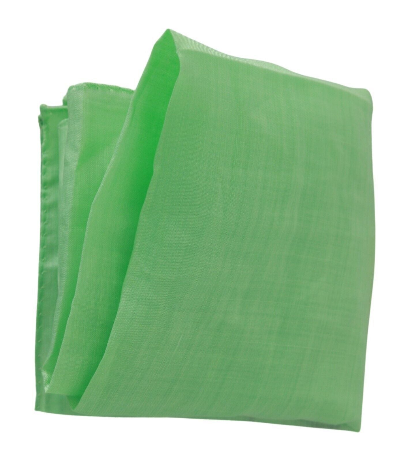 Versace Apple Green Linen Square Foulard Head Wrap Women's Scarf