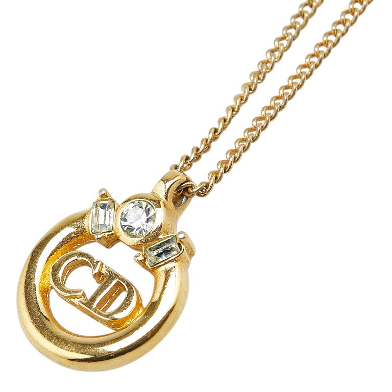 Dior CD Logo Rhinestone Necklace