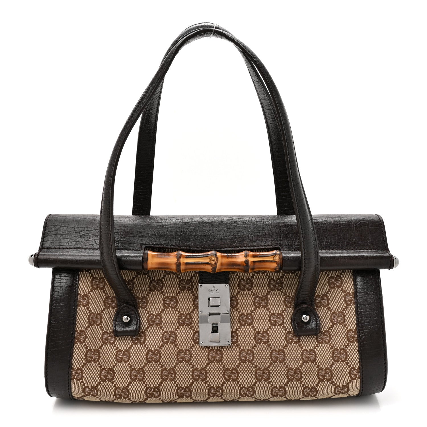 Monogram Bamboo Bullet Bag Dark Brown