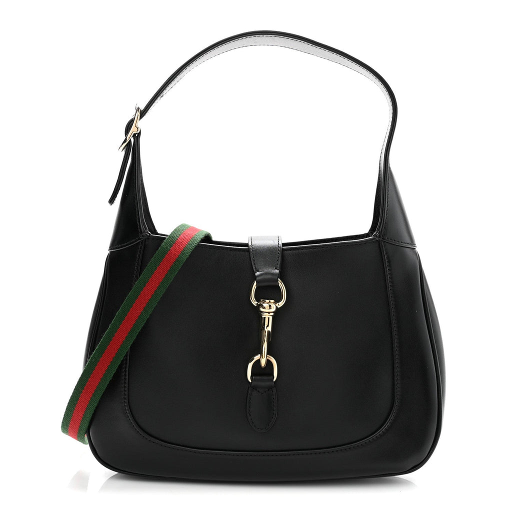 Calfskin Small Jackie Shoulder Bag Black