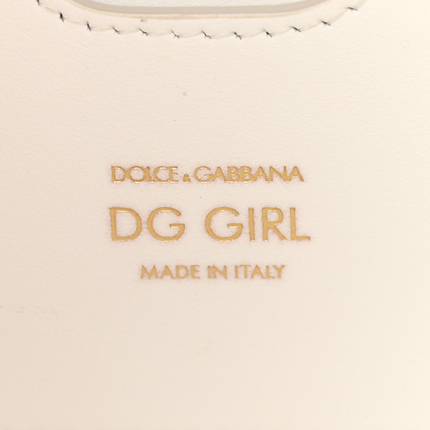 Calfskin DG Girls Phone Shoulder Bag White