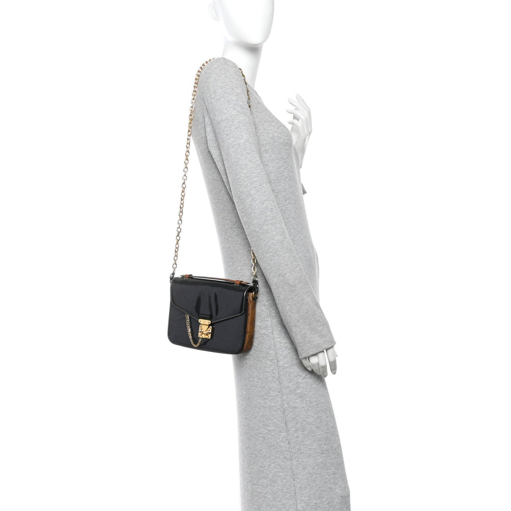 Shiny Epi Monogram Pochette Metis Mini Marine