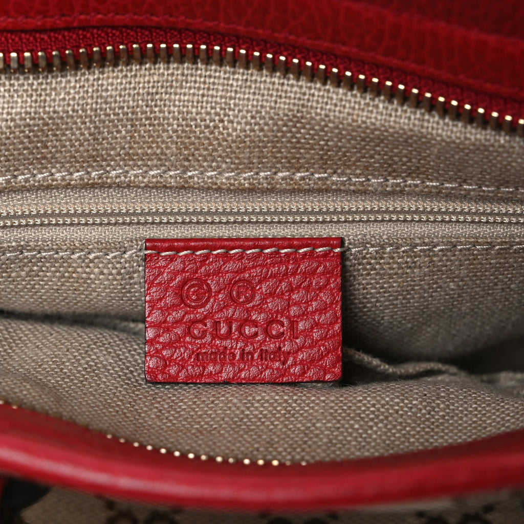 Monogram Small Bree Tote Red